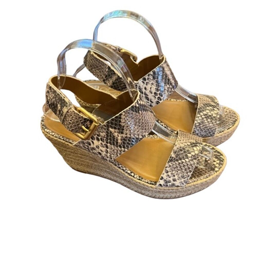 Rowen Women's Snake Skin Print Wedge Sandals Size 9.5